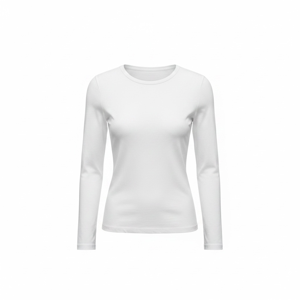 T-shirt manica lunga aderente girogola