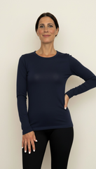 T-shirt manica lunga aderente girogola