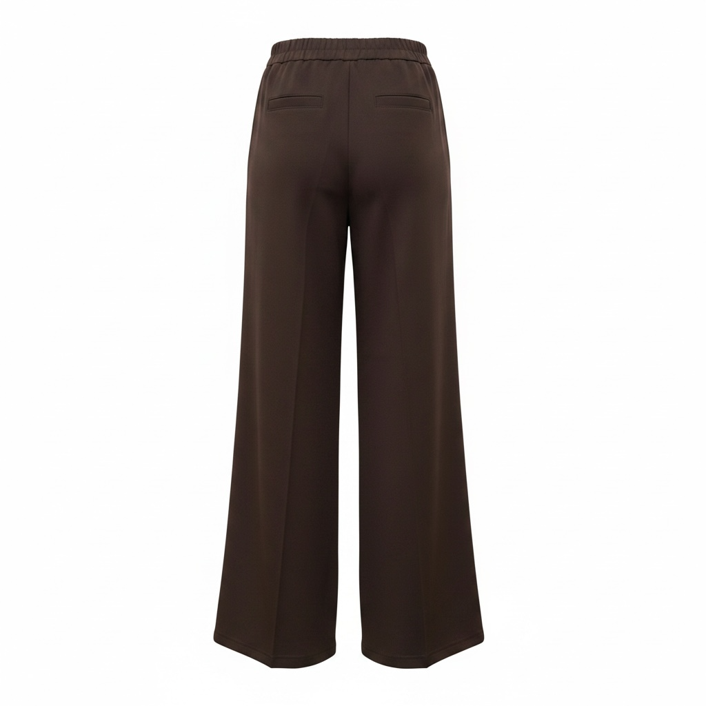 Pantalone in jersey gamba larga elasticizzato