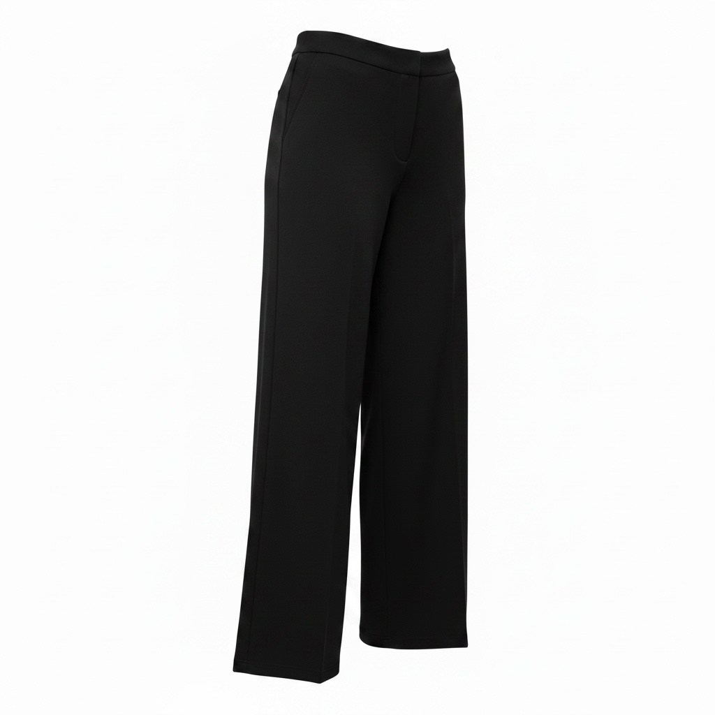 Pantalone in jersey gamba larga elasticizzato