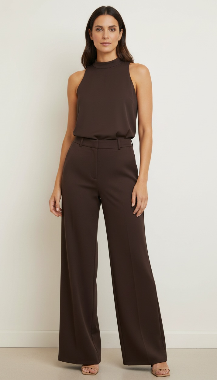 Pantalone in jersey gamba larga elasticizzato