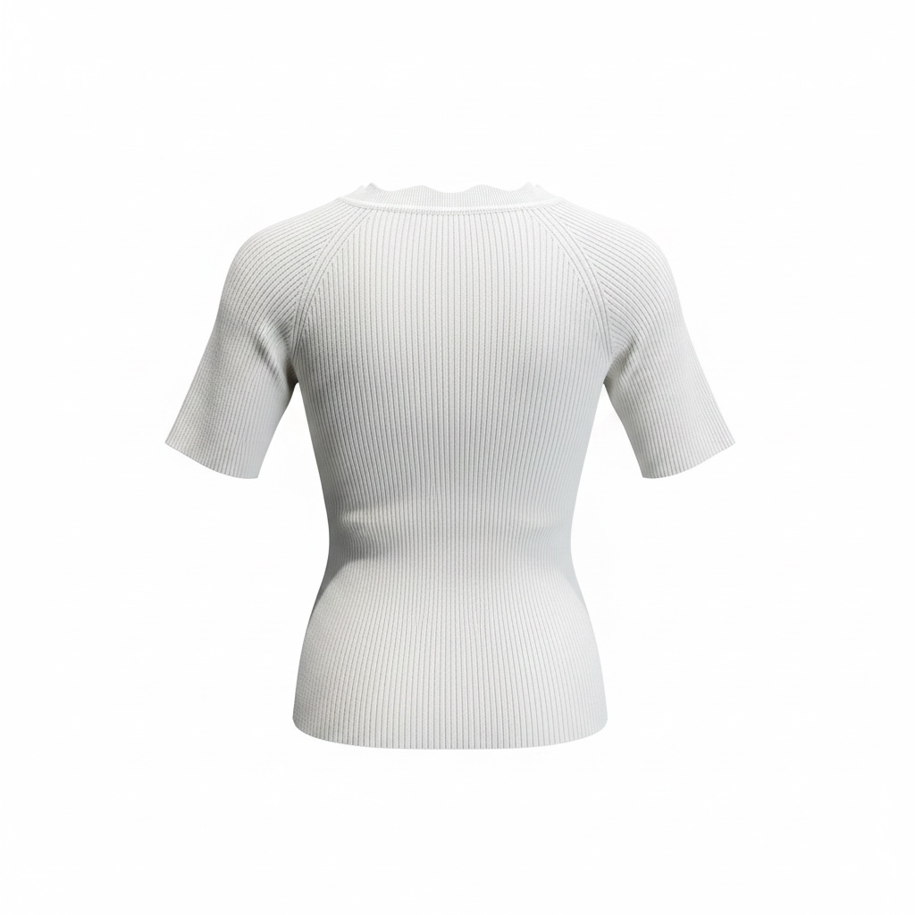 Maglia a coste con scollo a barca