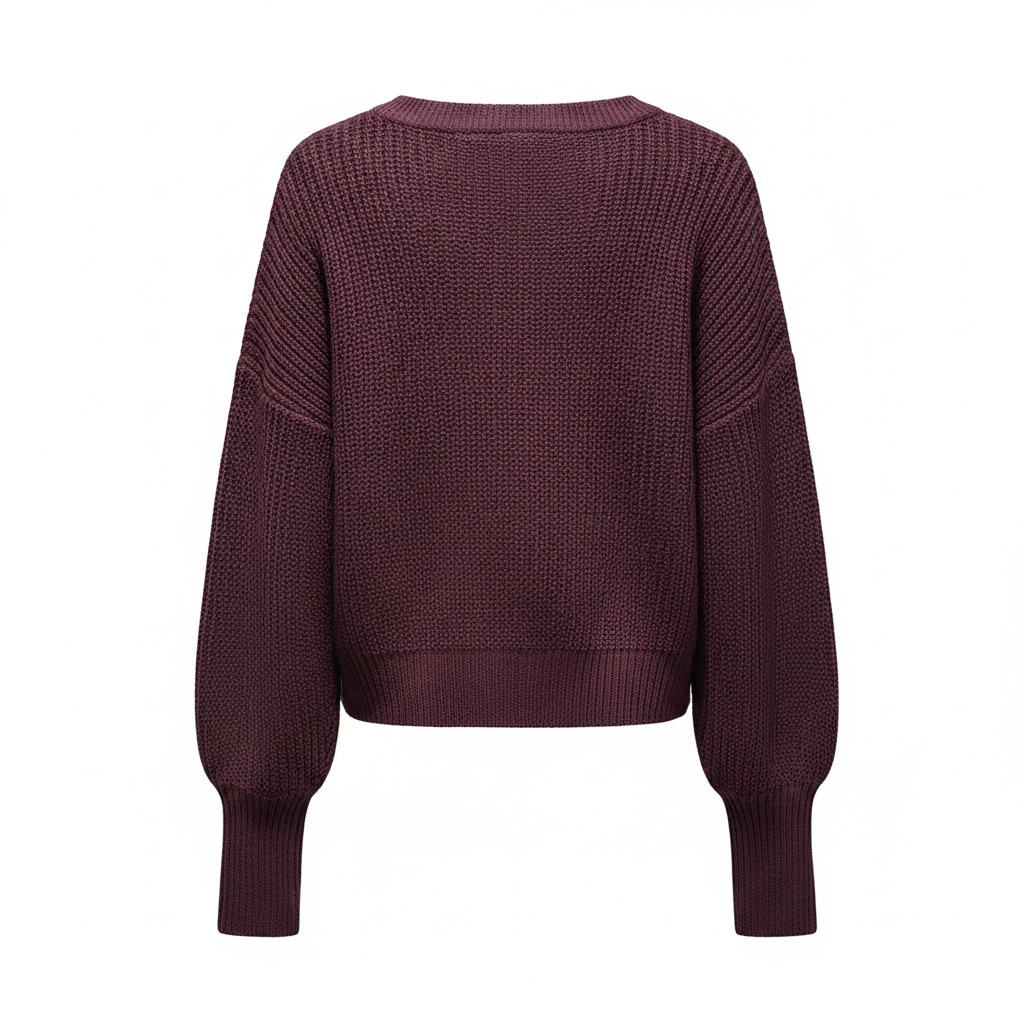 Cardigan con scollatura a V e bottoni sul davanti