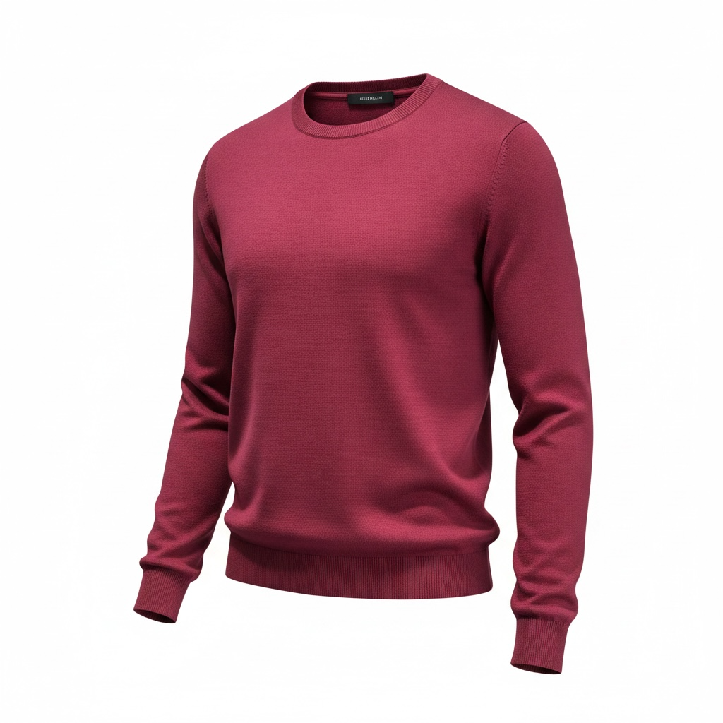 Maglia rasata a girocollo linea dritta