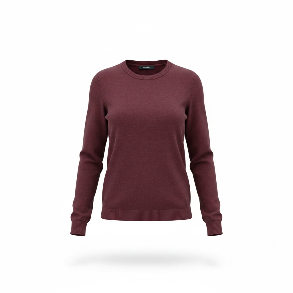 Maglia rasata a girocollo linea dritta