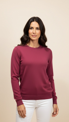 Maglia rasata a girocollo linea dritta