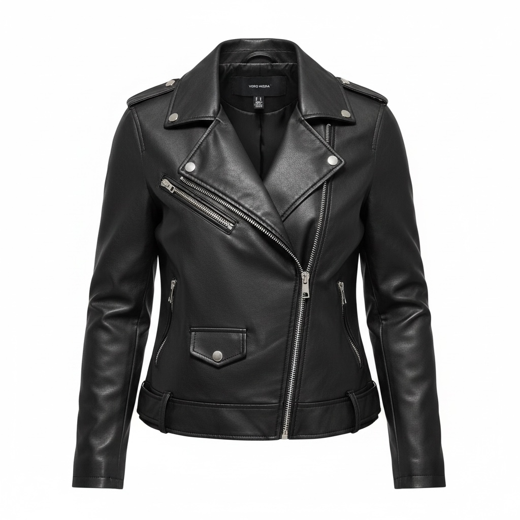 Giacca biker in ecopelle