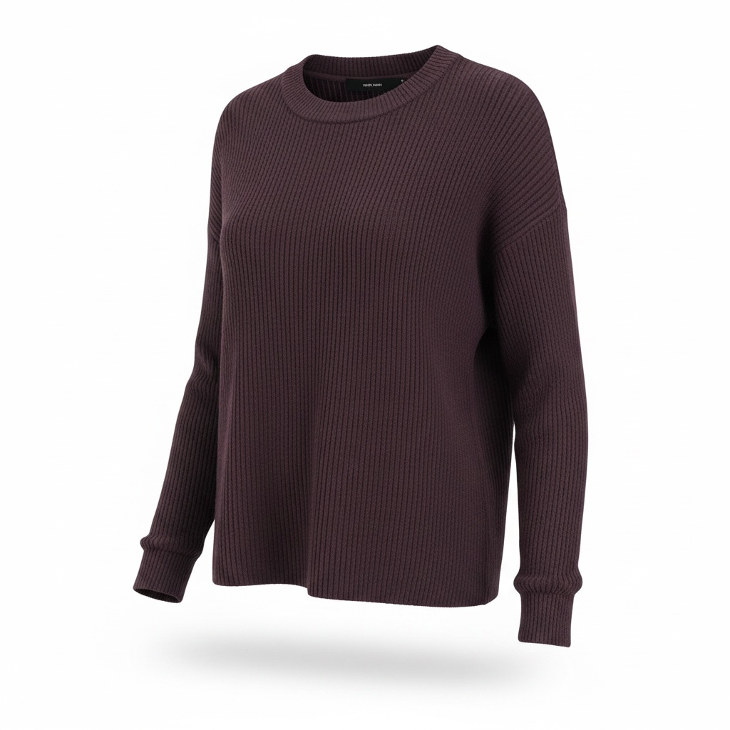 Maglione a costine verticali