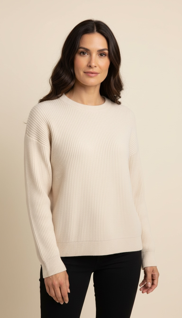 Maglione a costine verticali