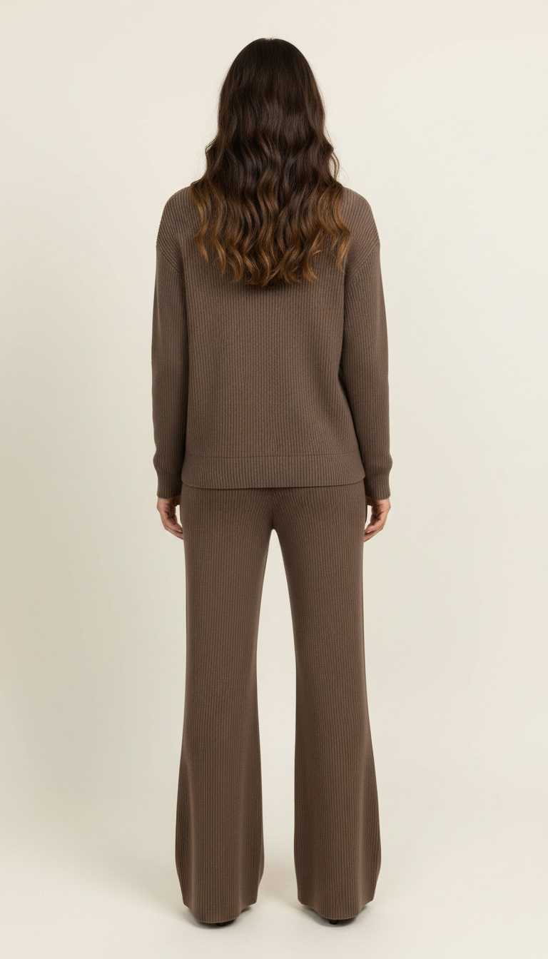 Pantaloni in maglina a coste