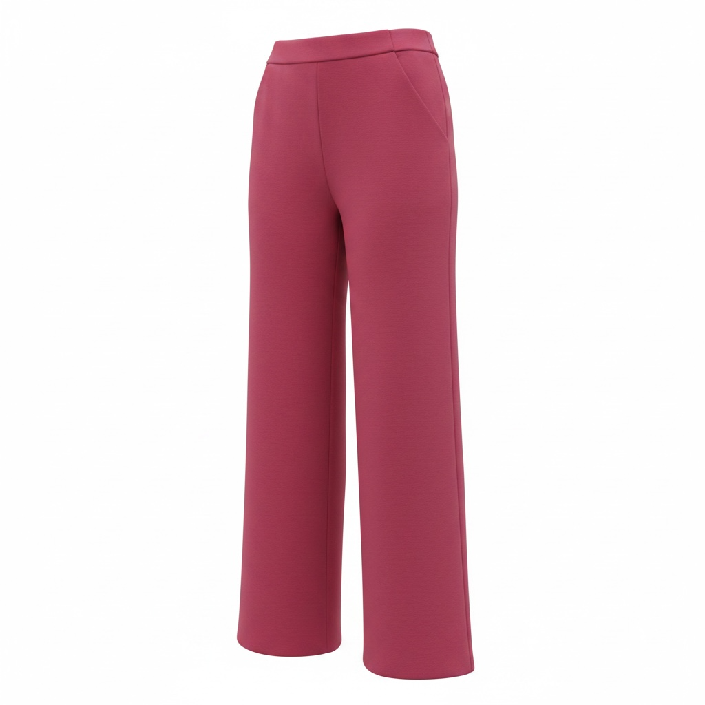 Pantalone a palazzo vita alta e cerniera laterale