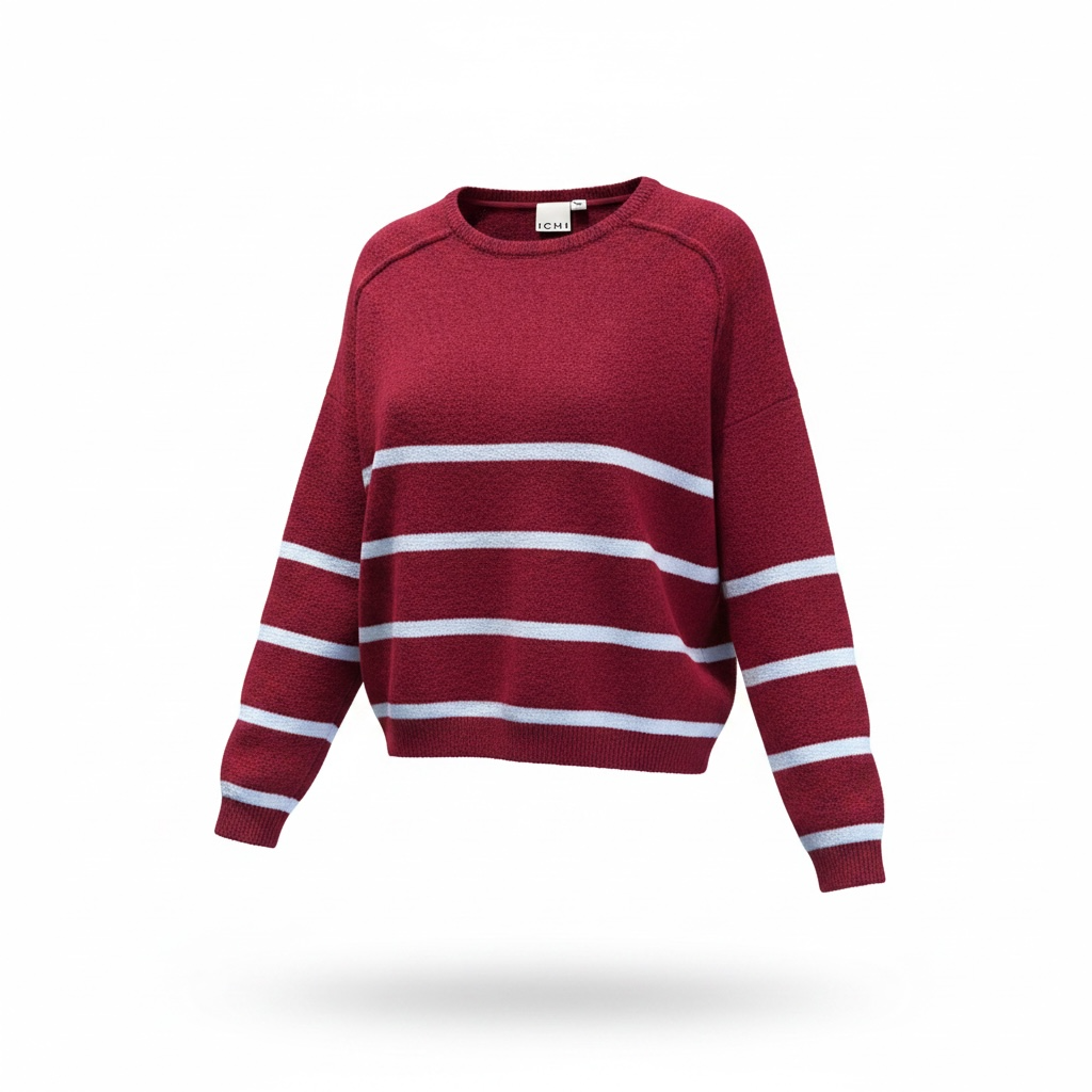 Maglione a scatola con righe