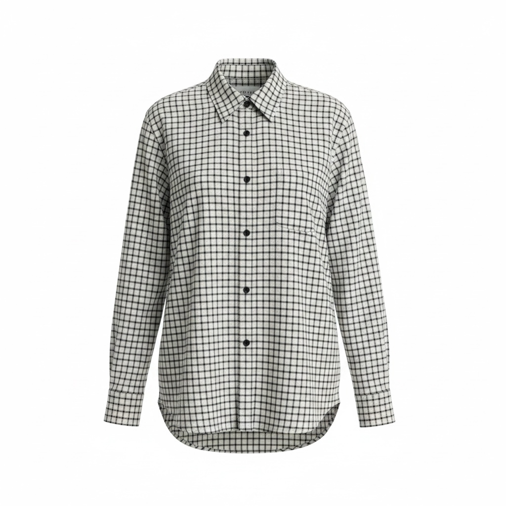 Camicia oversize basica a quadretti