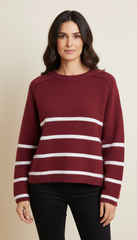 Maglione a scatola con righe