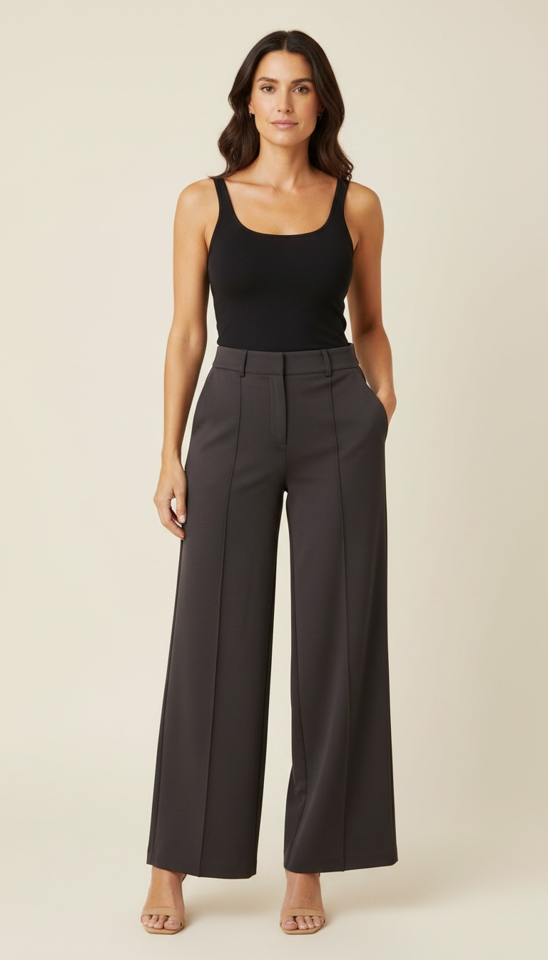 Pantalone dritto leggermente svasato sotto