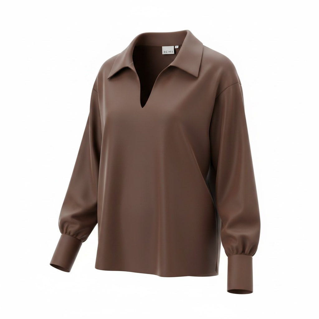 Camicia donna oversize con maniche a palloncino