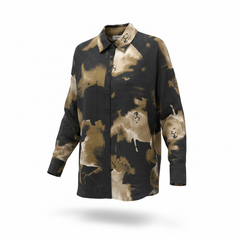 Camicia oversize con stampa astratta
