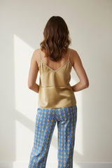 TOP IN SATIN CON DETTAGLI IN MAGLIA - image 2