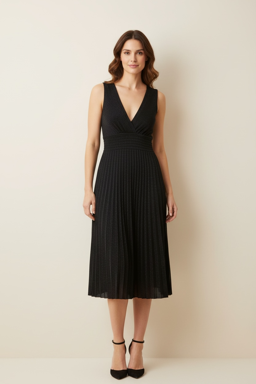 Abito midi in lurex