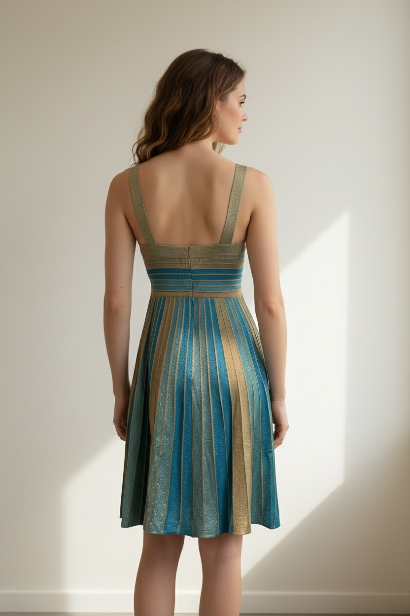 Abito corto in lurex
