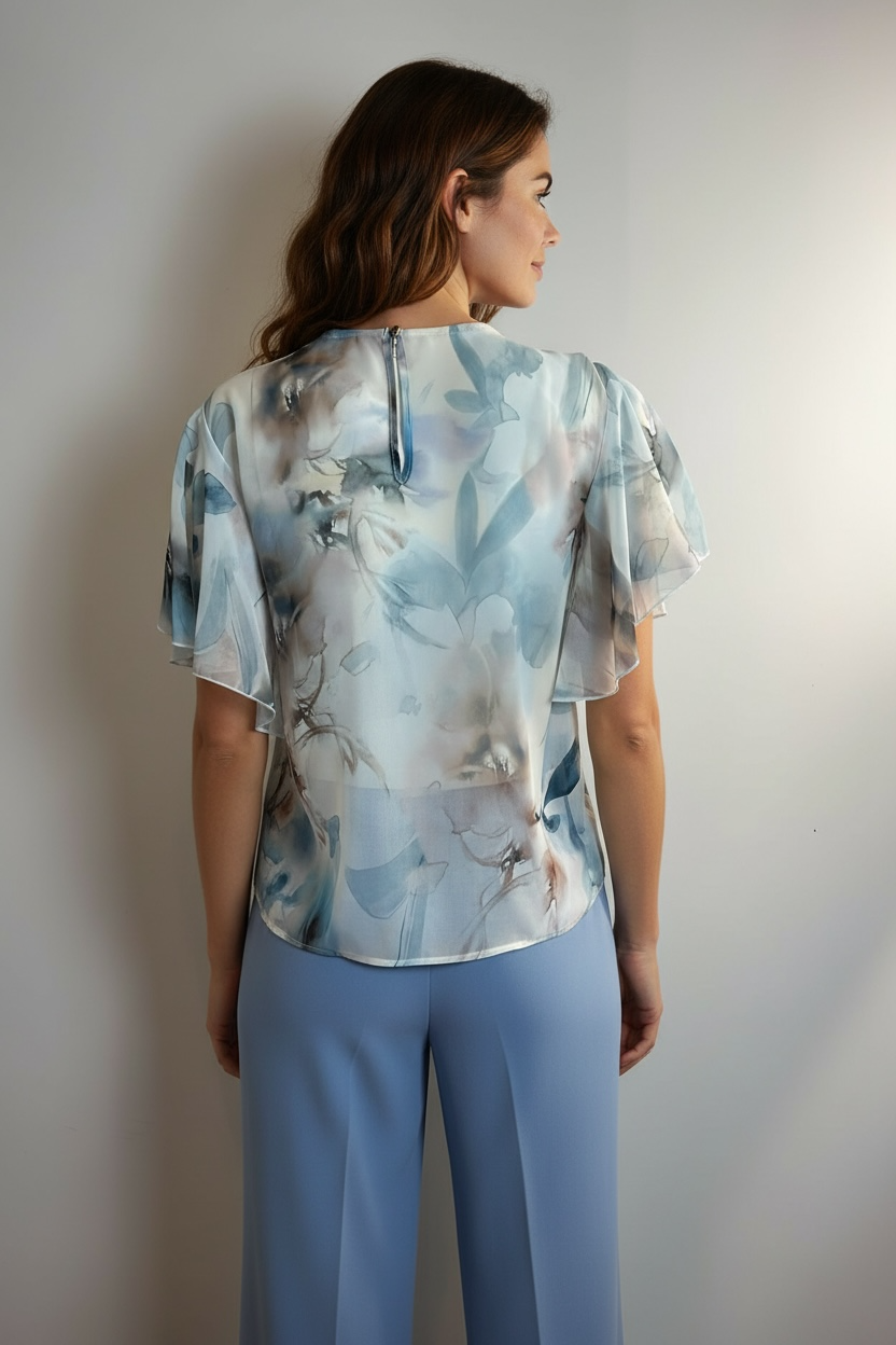 BLUSA CON ROUCHES IN FANTASIA - image 2